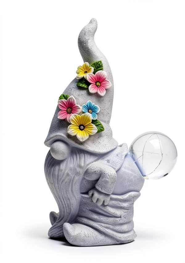 Diyi Funny Solar Gnome Statue Outdoor Garden Decoration Gift-2