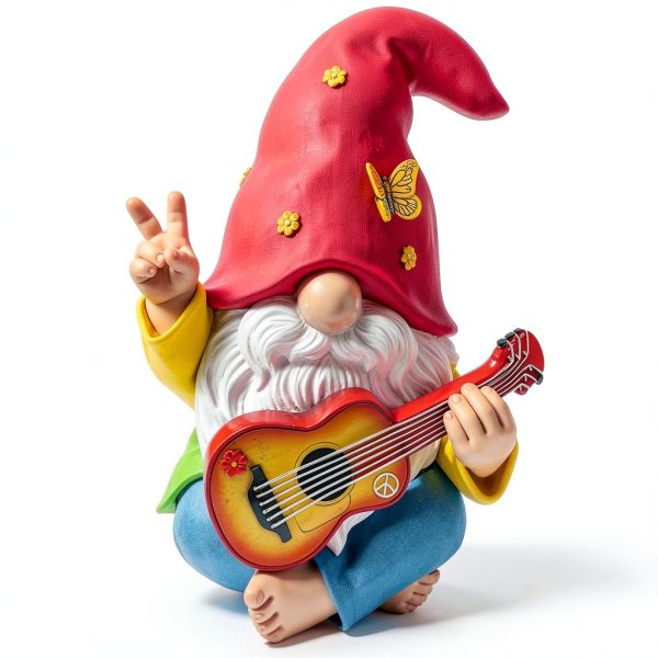 Mood Lab Garden Gnome Resin Outdoor Decor Hand Painted-4