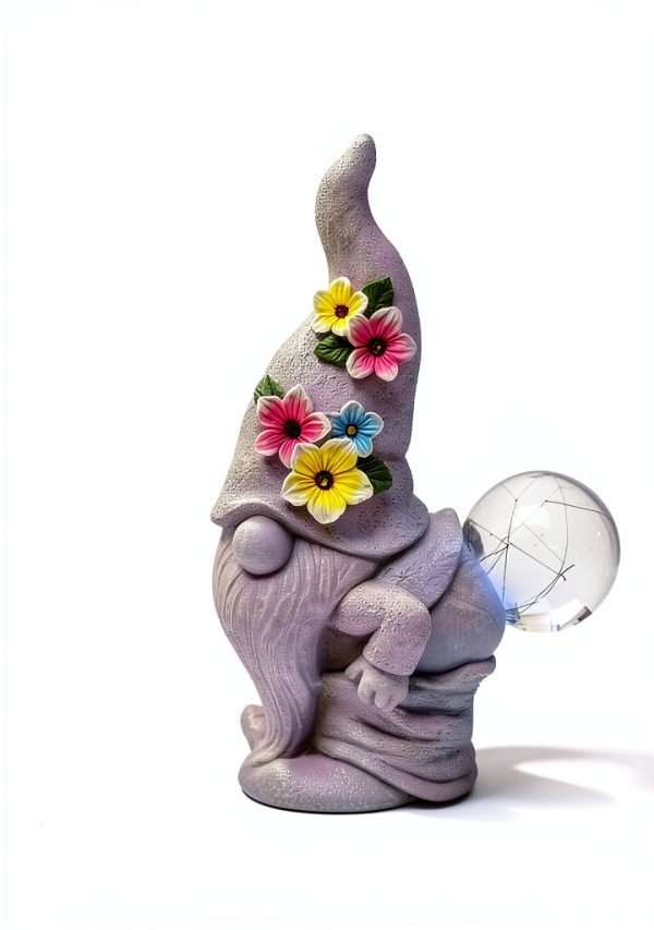 Diyi Funny Solar Gnome Statue Outdoor Garden Decoration Gift-1