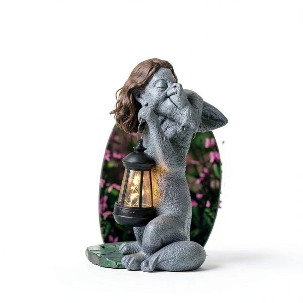 Solar Fox Statue CXYCzsbj Resin Outdoor Garden Decoration-6