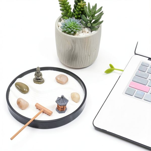 Japanese Zen Garden Resin Decor Natures Mark Home Desk-2
