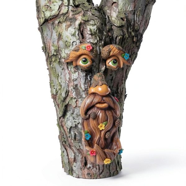 Tree Face Garden Decor Resin Old Man Design Mood Lab-2