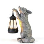 Solar Fox Statue CXYCzsbj Resin Outdoor Garden Decoration-0