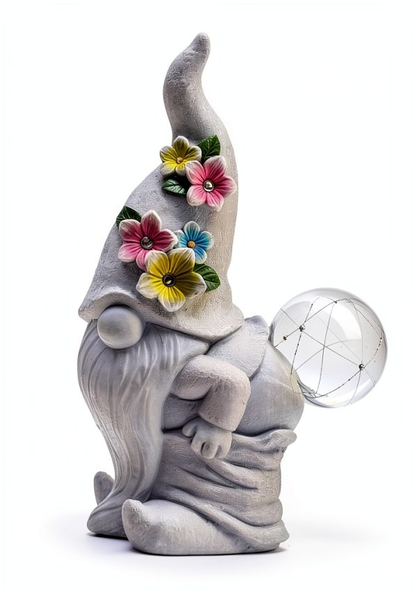Diyi Funny Solar Gnome Statue Outdoor Garden Decoration Gift-8
