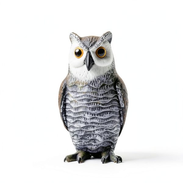 OFFO Plastic Owl Decoy Realistic Design Garden Bird-6
