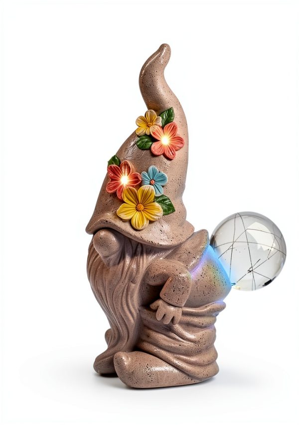 Diyi Funny Solar Gnome Statue Outdoor Garden Decoration Gift-4