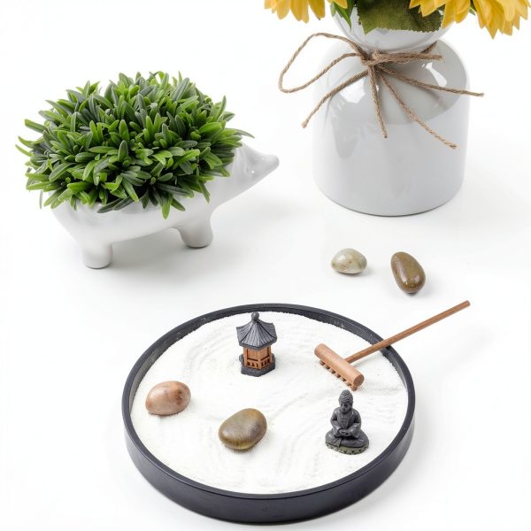 Japanese Zen Garden Resin Decor Natures Mark Home Desk-4