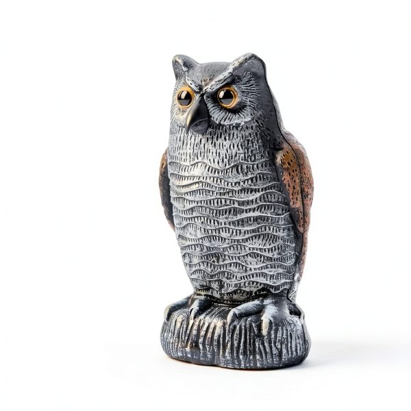 OFFO Plastic Owl Decoy Realistic Design Garden Bird-5