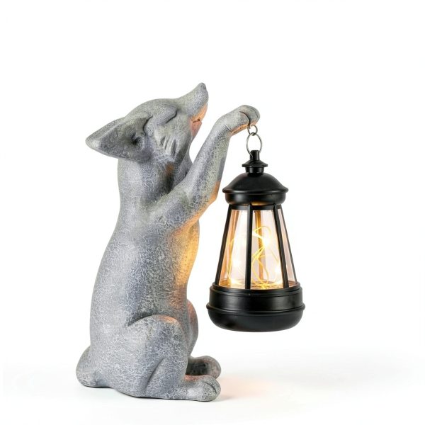Solar Fox Statue CXYCzsbj Resin Outdoor Garden Decoration-10