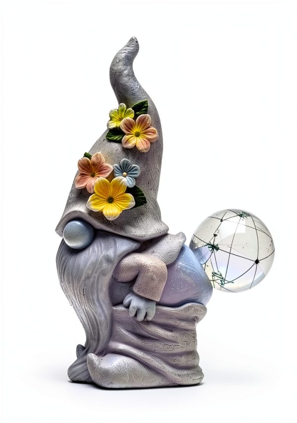 Diyi Funny Solar Gnome Statue Outdoor Garden Decoration Gift-6