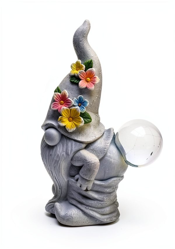 Diyi Funny Solar Gnome Statue Outdoor Garden Decoration Gift-7