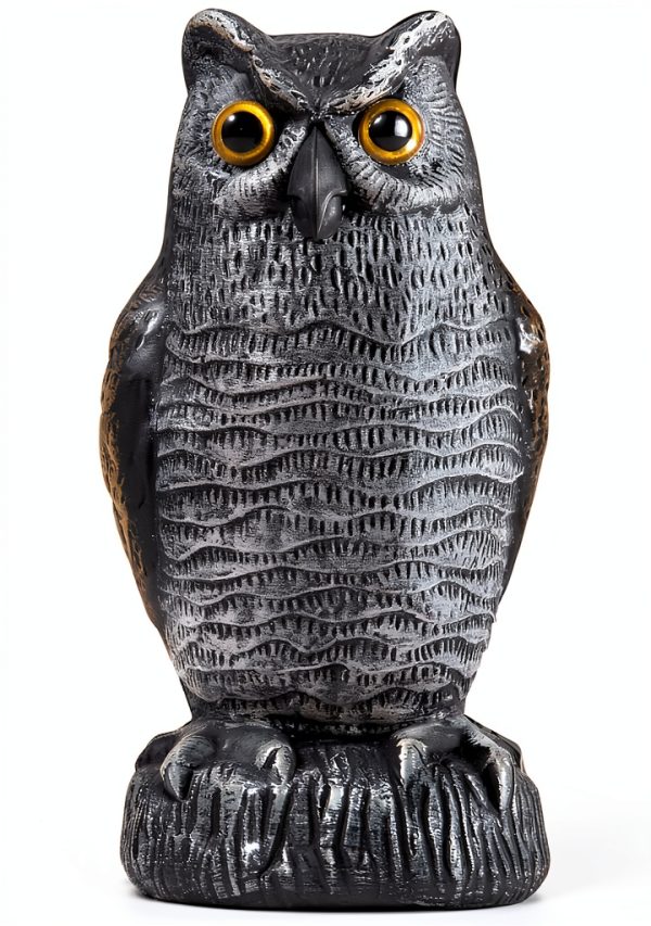 OFFO Plastic Owl Decoy Realistic Design Garden Bird-0