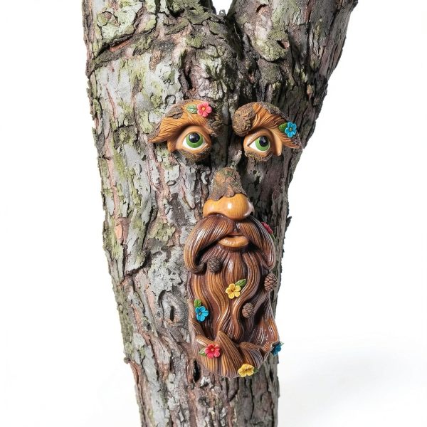 Tree Face Garden Decor Resin Old Man Design Mood Lab-7