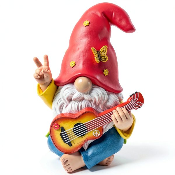 Mood Lab Garden Gnome Resin Outdoor Decor Hand Painted-3
