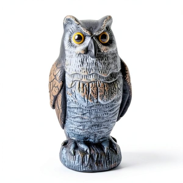 OFFO Plastic Owl Decoy Realistic Design Garden Bird-1