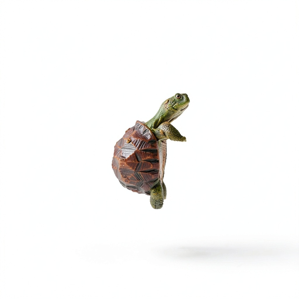 THXTYVM Mini Turtle Statue displayed among garden plants