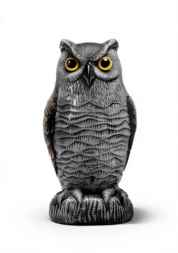 OFFO Plastic Owl Decoy Realistic Design Garden Bird-4