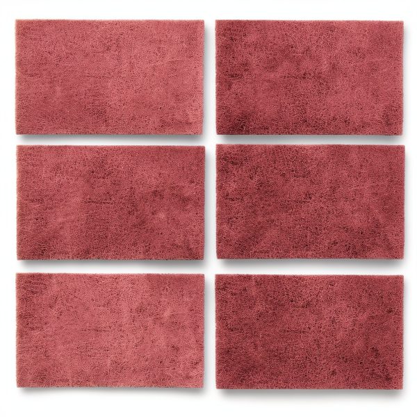3M Scotch Brite 7447 Very Fine Purpose Sanding Hand Pads 6Pcs Red 8x5-0