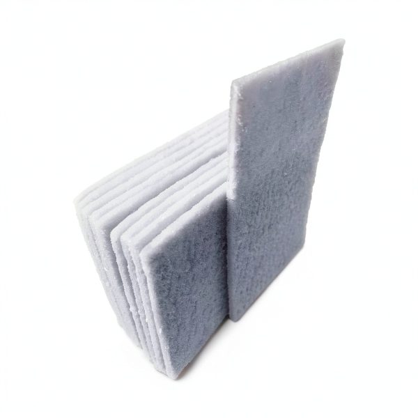 VSM 10-Pack: 6" x 9", White - Fine, Non-Woven Hand Pad, Rust and Oxidation Resistant, Multipurpose Abrasive Scrub Pad for Finishing and Cleaning-0