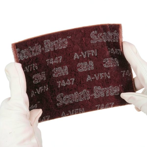 Scotch-Brite(TM) 7447B Abrasive Hand Pad, General Purpose, Maroon Color, Aluminum Oxide, Grit Very Fine (Case of 60)-1