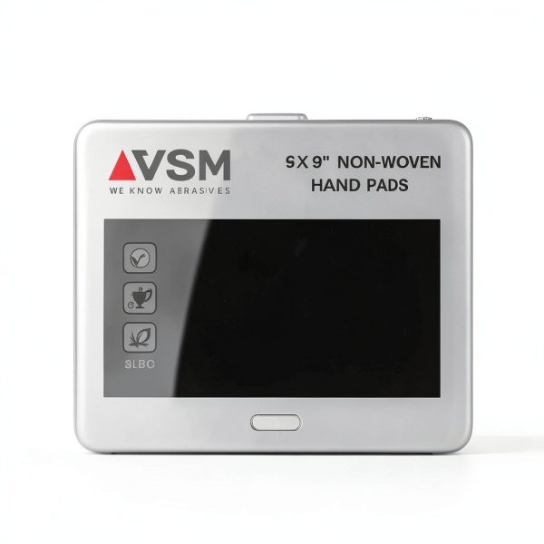 VSM 10-Pack 6" x 9" Green Non-Woven Abrasive Hand Pad Aluminum Oxide-2