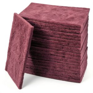 7447 General Purpose Scrub Pad - Maroon, 6" X 9", 20PCS Abrasive Finishing Pad for Paint Prep, Scuffing, Scouring, Sanding, Adhesion Scratch-0