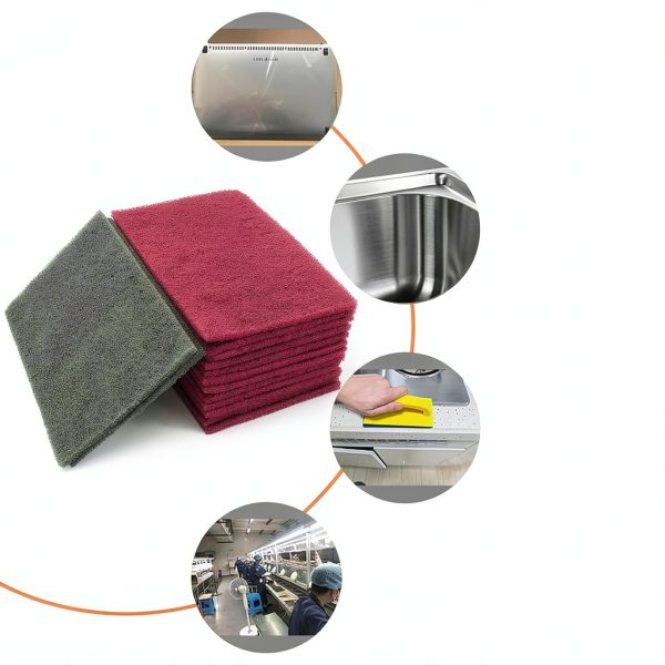 6x9 Gray & Maroon Scuff Pads by Zhi Ye - Tear Resistant Abrasive-6