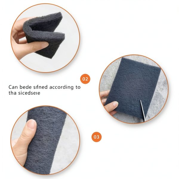 6x9 Gray & Maroon Scuff Pads by Zhi Ye - Tear Resistant Abrasive-2