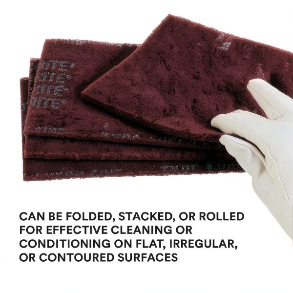 3M Scotch-Brite Hand Pad Very Fine 6x9 in Maroon Aluminum Oxide-7