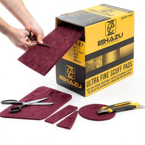 Scuff Pads 5in x 15ft Maroon P320 30 Count Ez Eshazu Sanding Pad-2