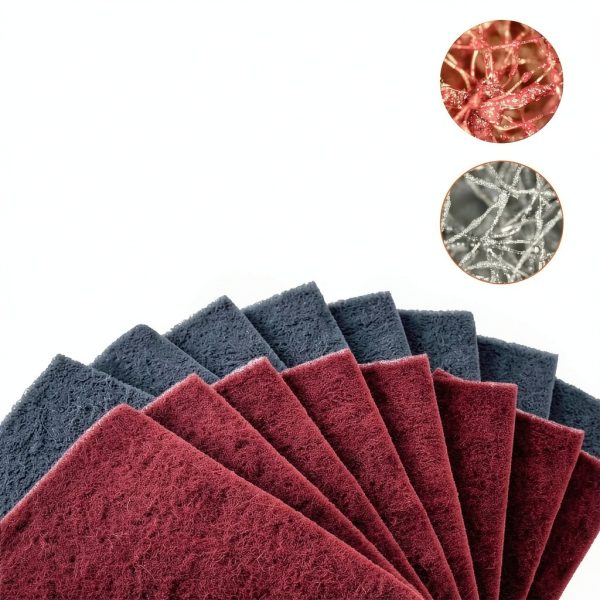 6x9 Gray & Maroon Scuff Pads by Zhi Ye - Tear Resistant Abrasive-3