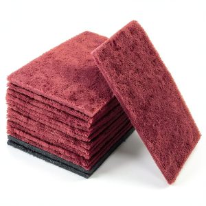 6x9 Gray & Maroon Scuff Pads by Zhi Ye - Tear Resistant Abrasive-0