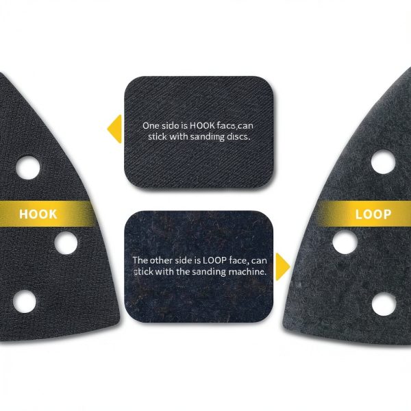 Ur-Excellent Triangle Sanding Pads 5 Pack 3-1/2" Hook & Loop-2