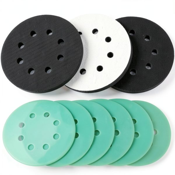 Foam Sanding Pads Johnnyue 5in Orbital Sander 3PCS 8-Hole HookLoop-0