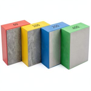 4Pcs Diamond Hand Polishing Pads for Sanding Ceramics Glass Tile Concrete Stone Marble Granite, 60#,100#,200#,400# (Plane)-0