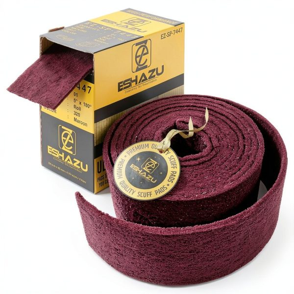 Scuff Pads 5in x 15ft Maroon P320 30 Count Ez Eshazu Sanding Pad-0