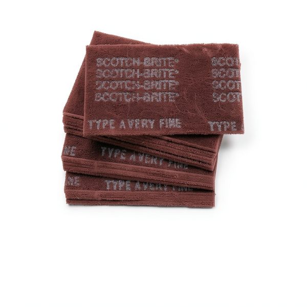 3M Scotch-Brite General Purpose 7447 Hand Pad, Very Fine Grade, 6 in x 9 in, Pack of 20, Aluminum Oxide, Surface Preparation, Scuffing, Blending, Cleaning, Maroon-5